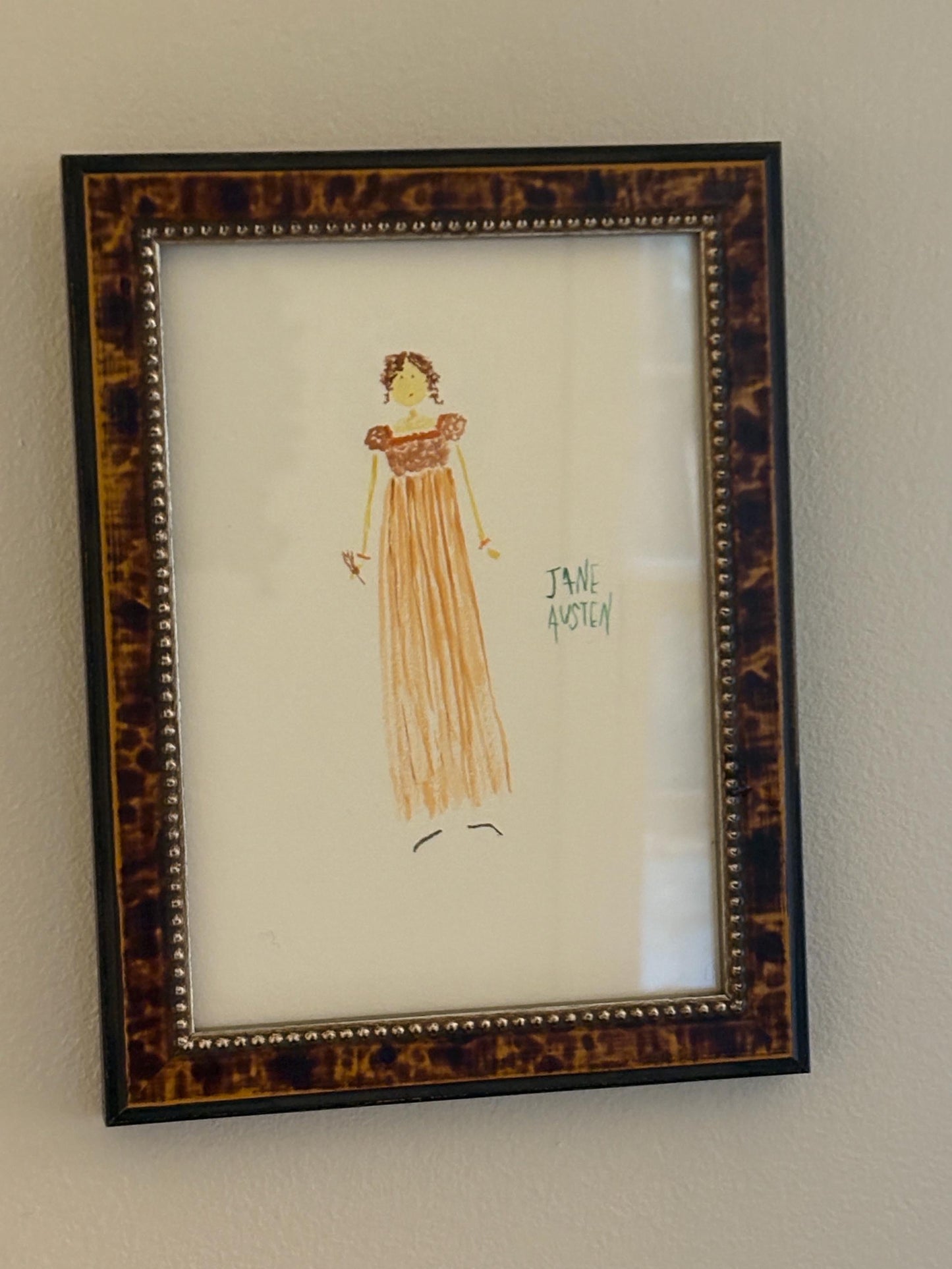 Jane Austen ORIGINAL watercolor painting  5x7